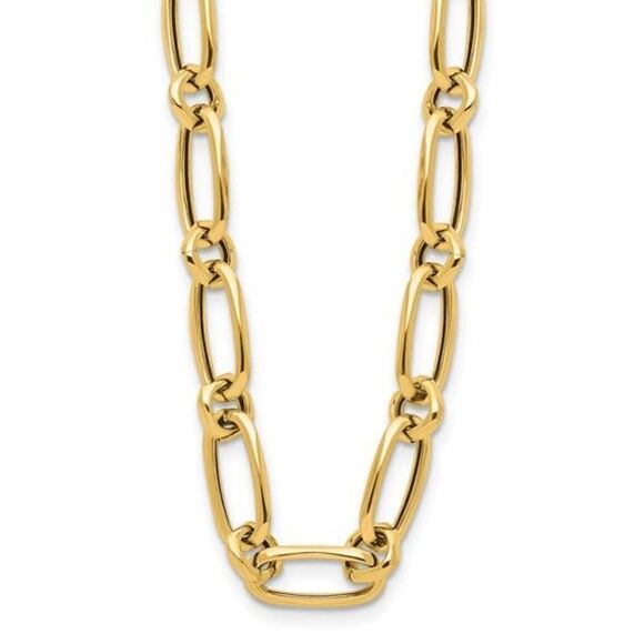 14k Gold Fancy Paper Clip Link Necklace by Leslies - Picture 2 of 9